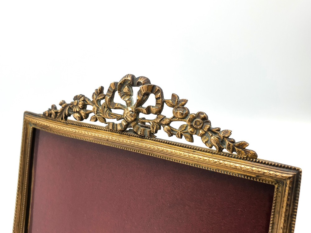 Handsome Antique English Gilt Brass Photo Frame – circa 1900 View II