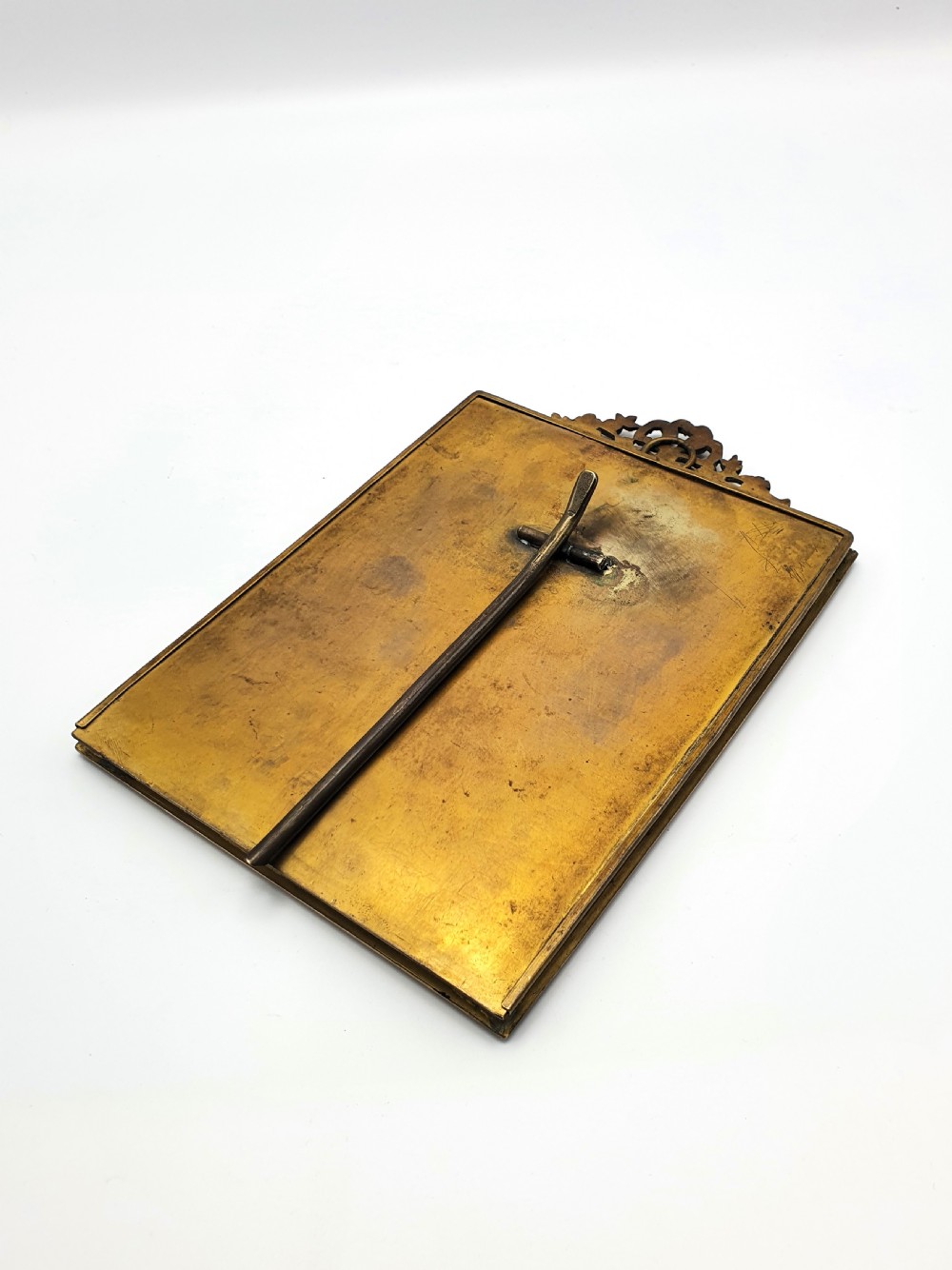 Handsome Antique English Gilt Brass Photo Frame – circa 1900 View III
