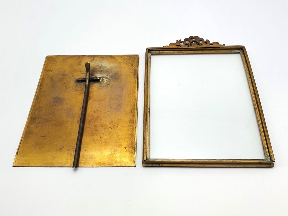 Handsome Antique English Gilt Brass Photo Frame – circa 1900 View V