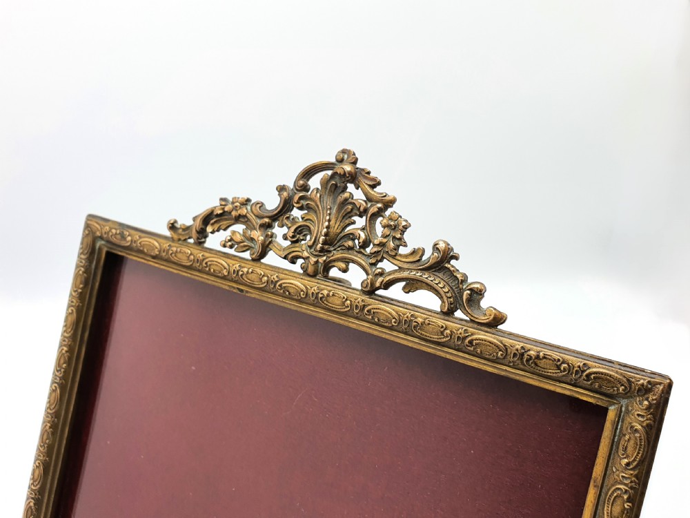 Large Antique English Gilt Brass Photo Frame – circa 1900 View II