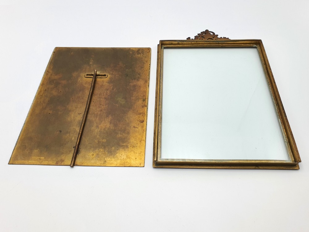 Large Antique English Gilt Brass Photo Frame – circa 1900 View V