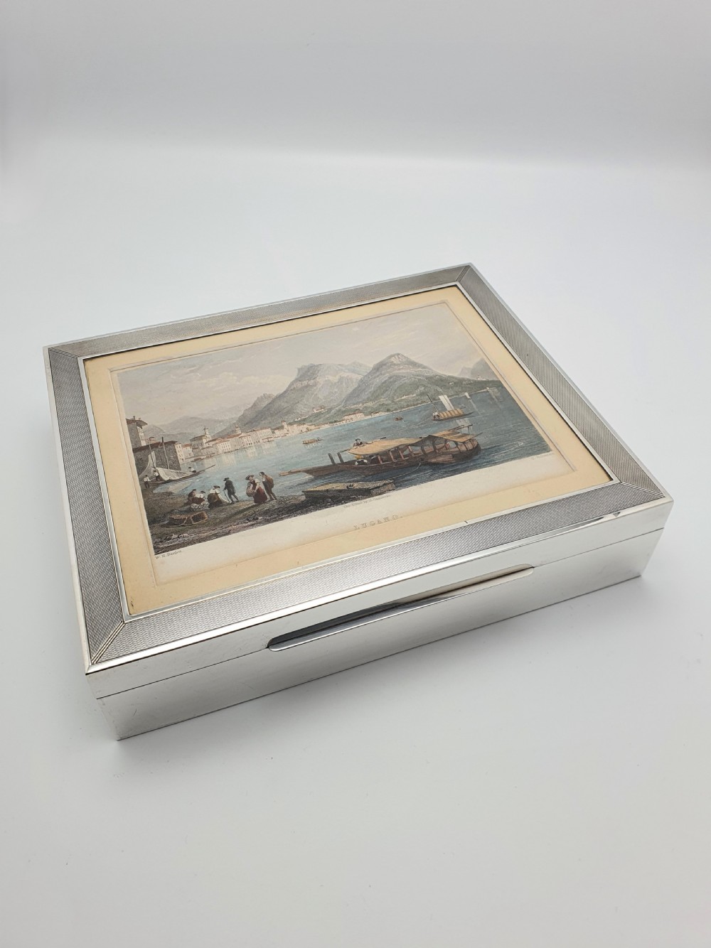 Stylish Italian Sterling Silver Cigar Box – circa 1930 View II