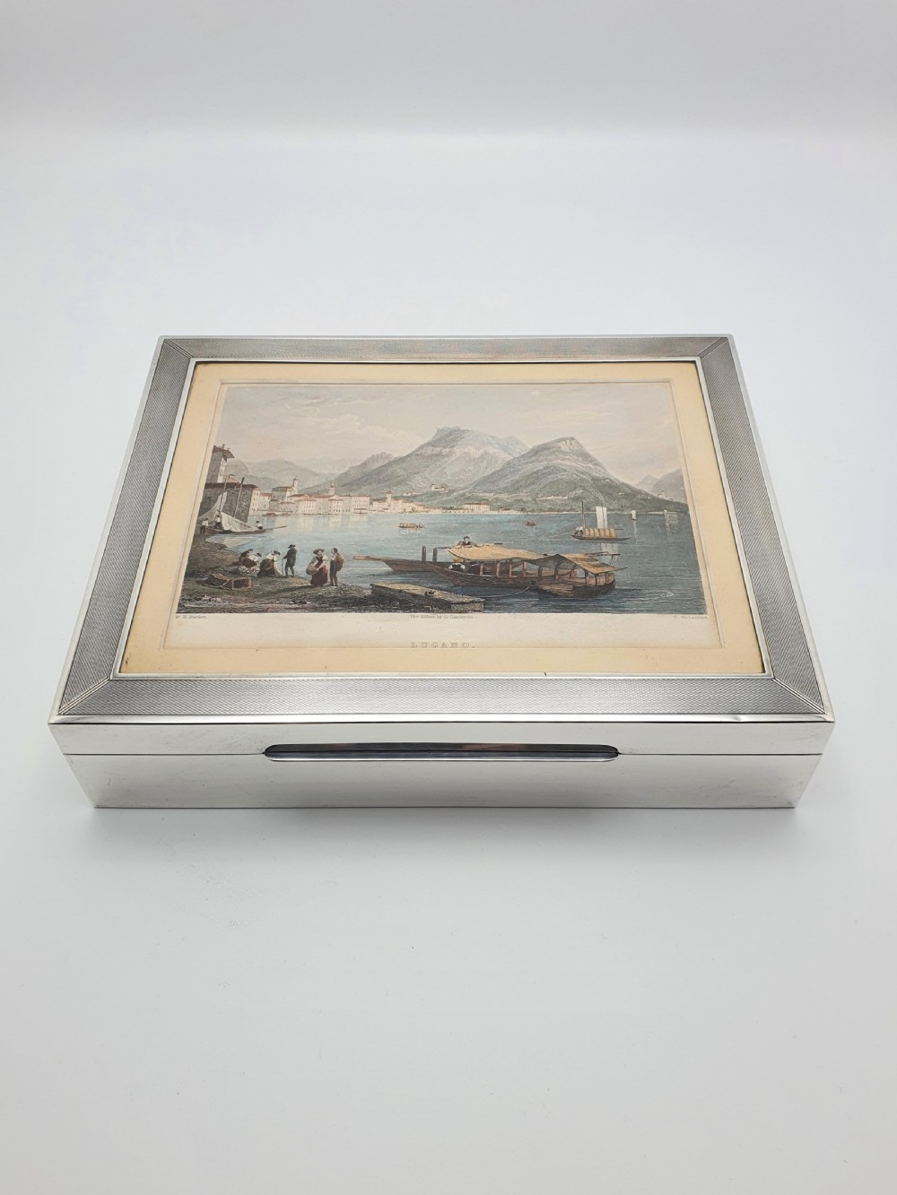 Stylish Italian Sterling Silver Cigar Box – circa 1930