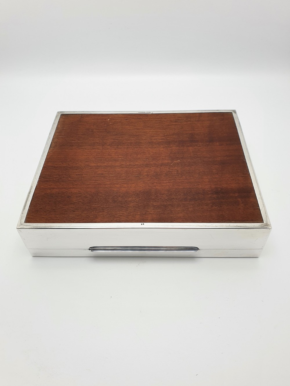 Stylish Italian Sterling Silver Cigar Box – circa 1930 View V
