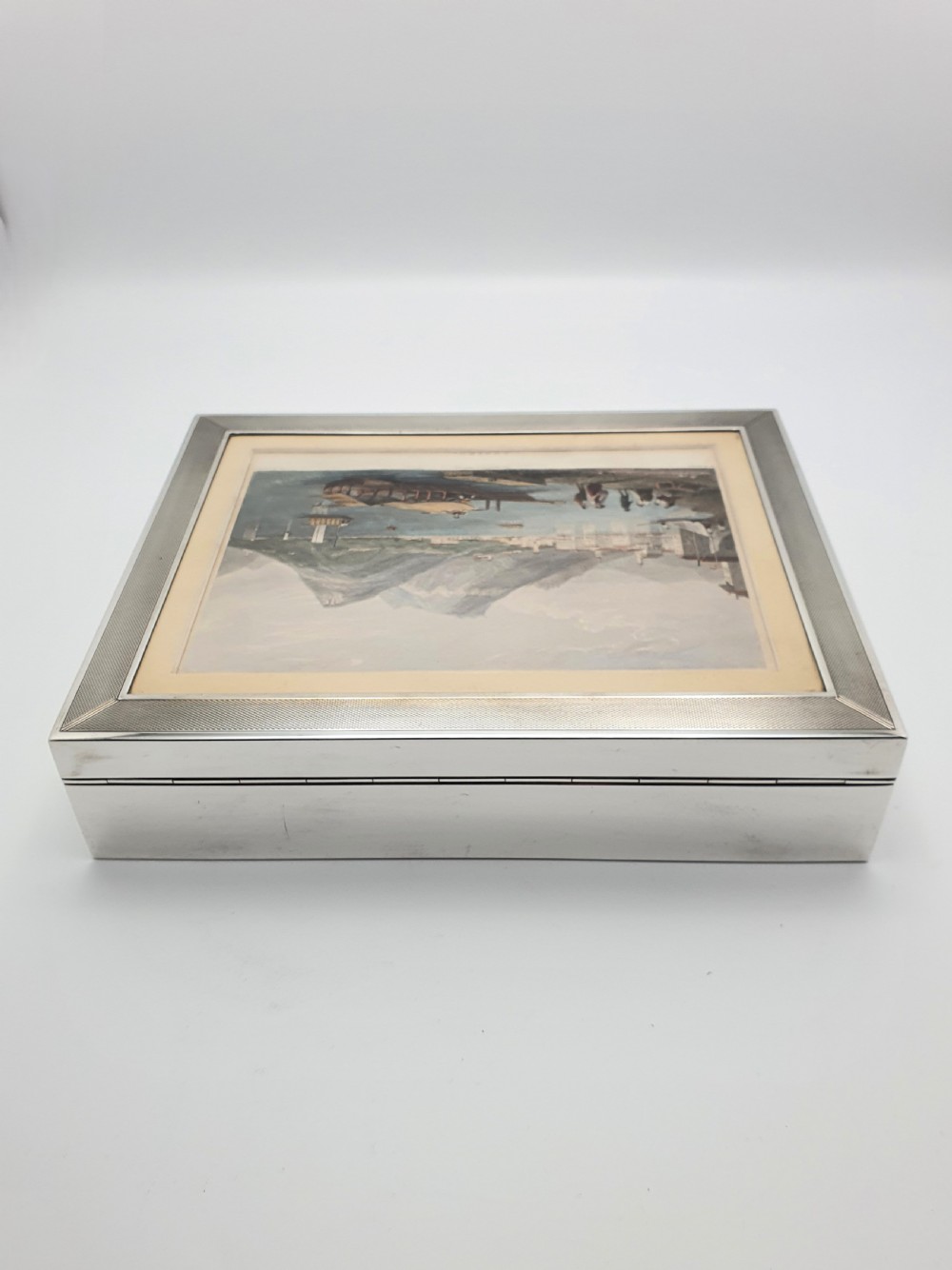 Stylish Italian Sterling Silver Cigar Box – circa 1930 View VII