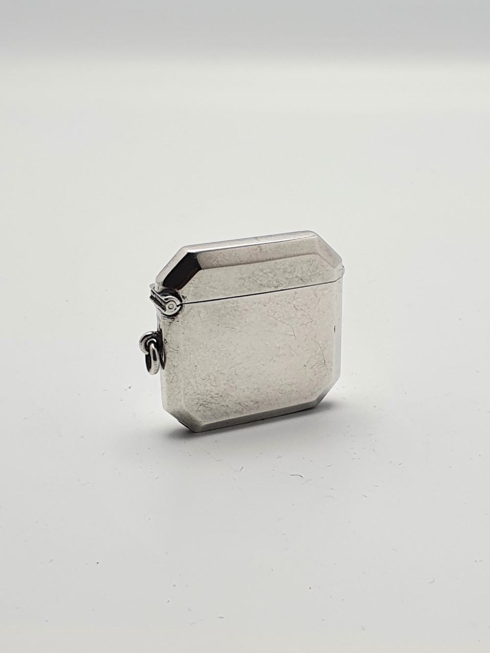 Unusual Antique Silver Vesta Case - 1922