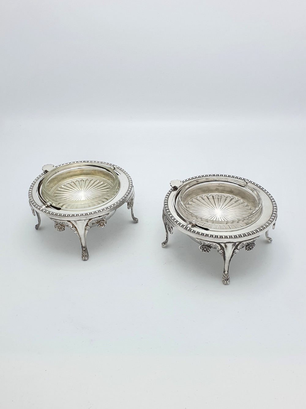 Fabulous Pair of Silver-Plated Caviar/Butter Dishes – circa 1960 View II