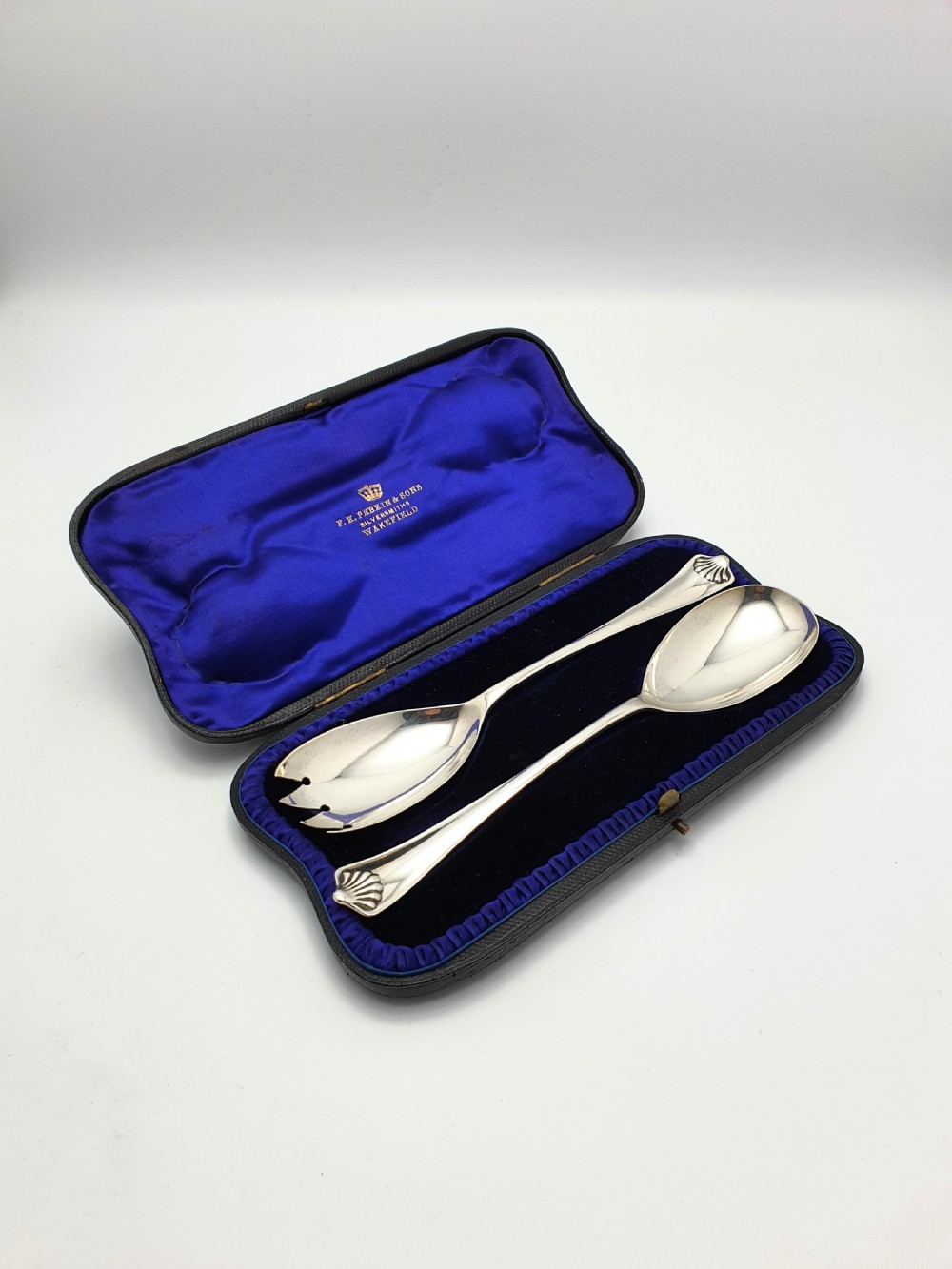 Nice Pair of Solid Silver Salad Servers - 1921
