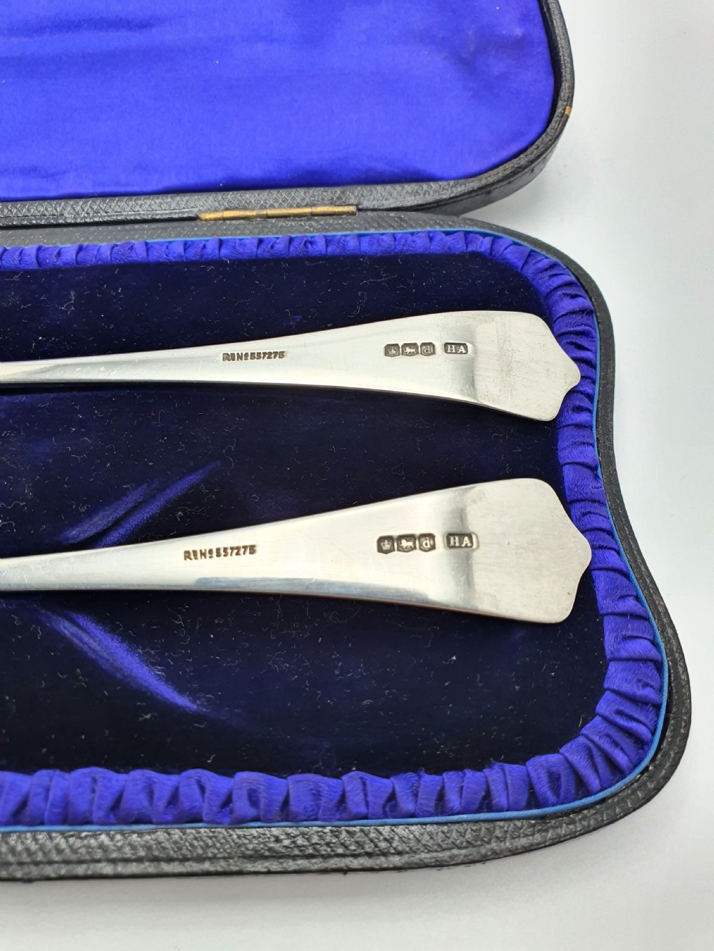 Nice Pair of Solid Silver Salad Servers - 1921 View III