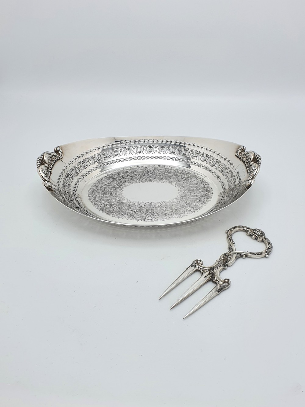 Gorgeous Scottish Silver-Plated Breadbasket - circa 1930 View II