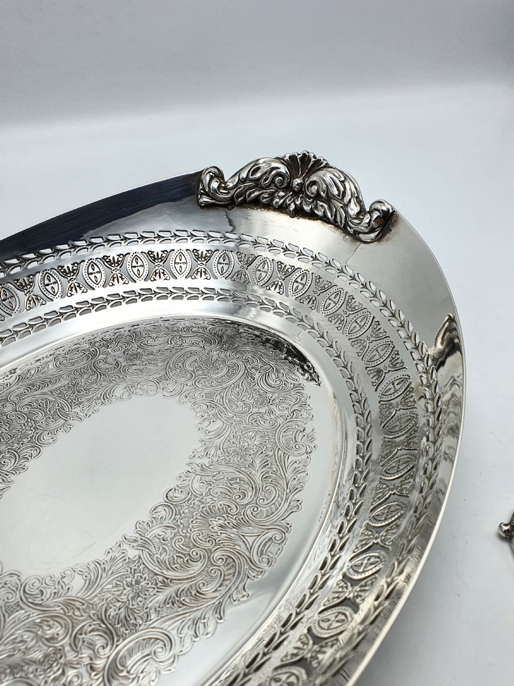 Gorgeous Scottish Silver-Plated Breadbasket - circa 1930 View V