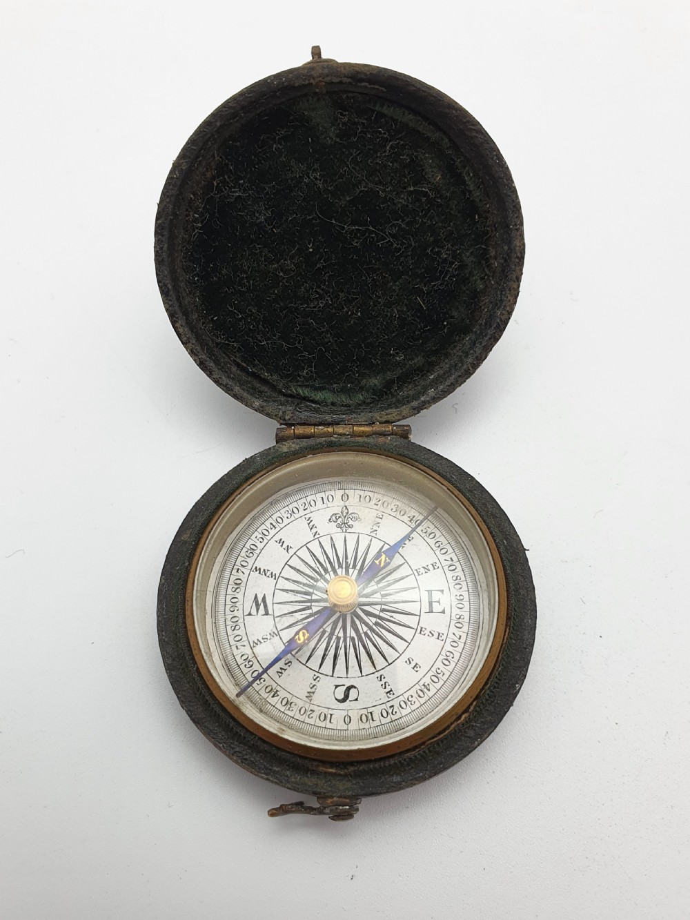 Charming Victorian Leather Cased Pocket Compass – circa 1870
