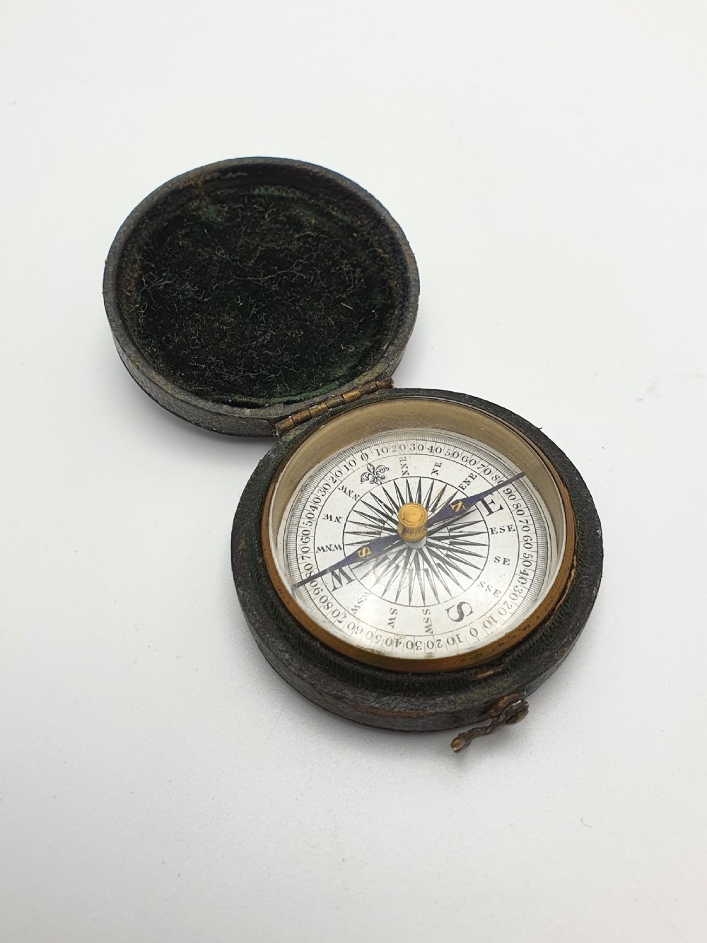Charming Victorian Leather Cased Pocket Compass – circa 1870 View II