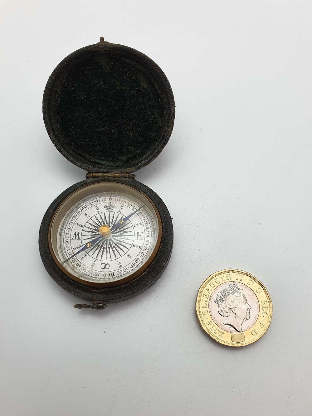 Charming Victorian Leather Cased Pocket Compass – circa 1870 View III