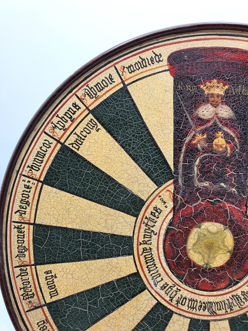 Unusual Victorian Painted Depiction of King Arthur’s Round Table – circa 1880 View IV