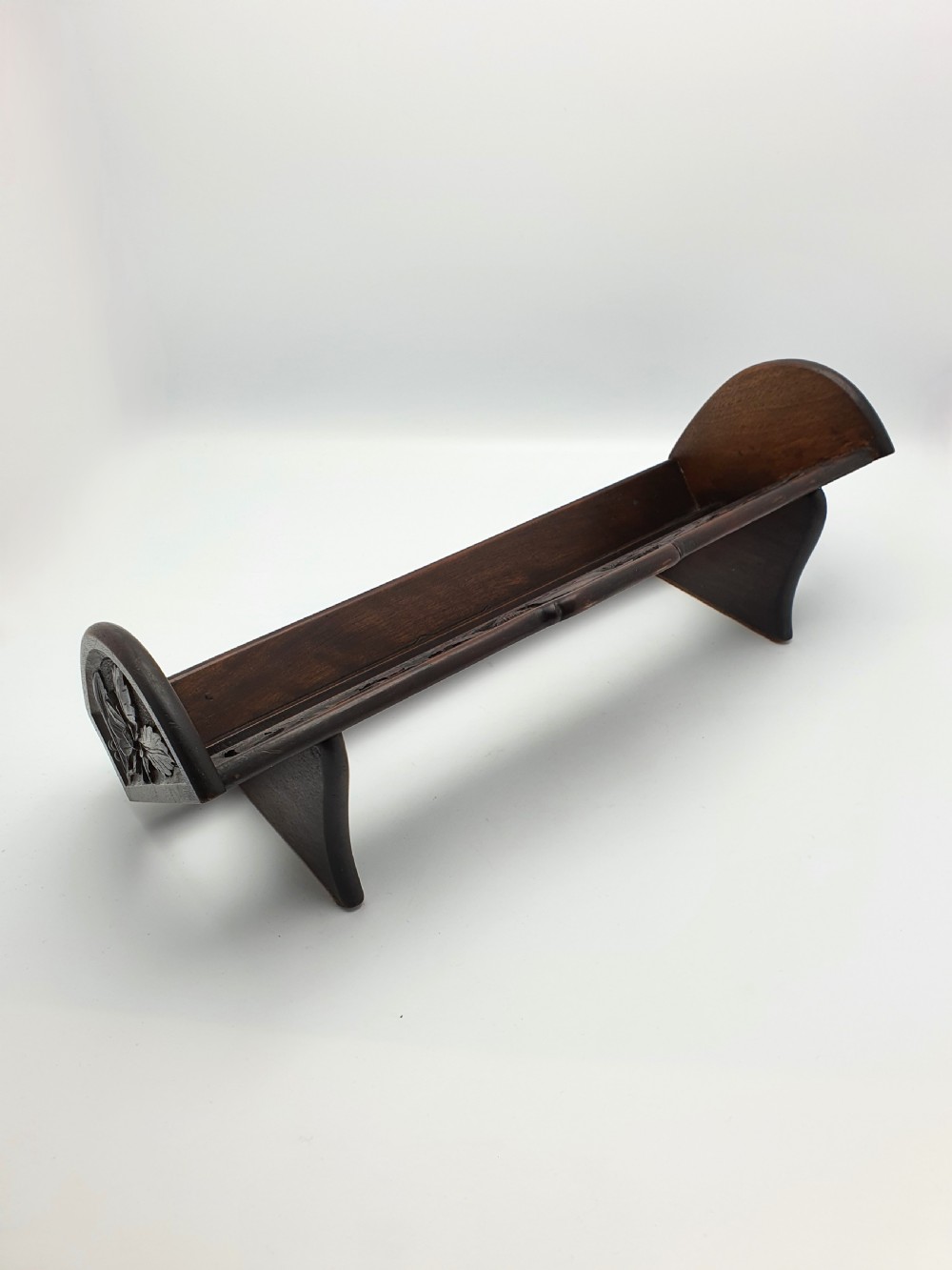 Nice Edwardian Carved Oak Book Rack – circa 1905 View V