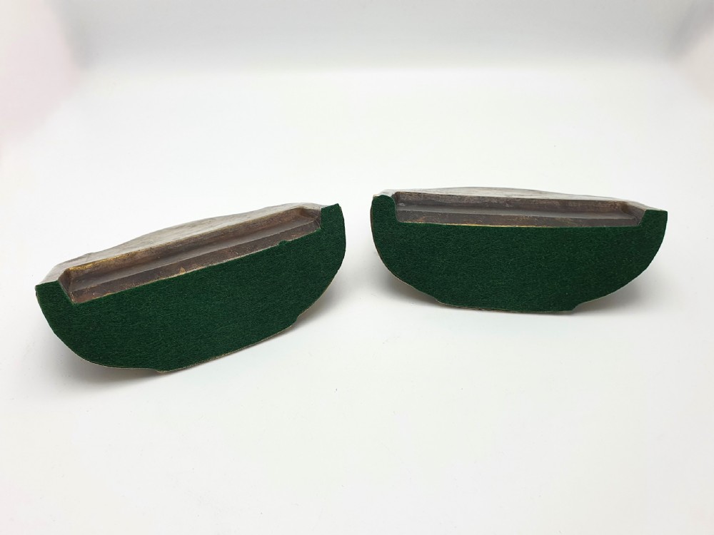 Unusual Pair of Windsor Castle Brass Bookends - circa 1905 View VI