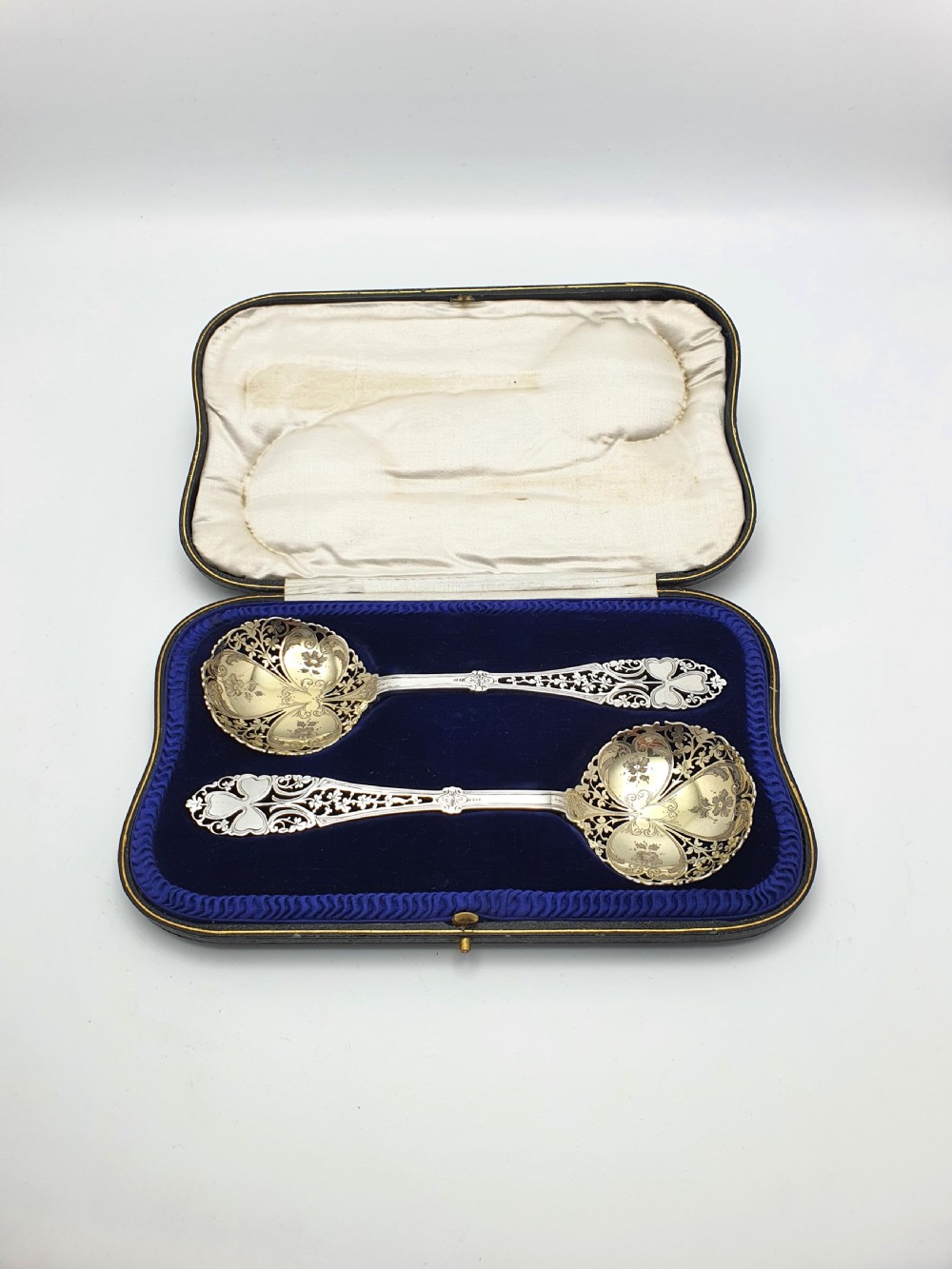 Stunning Pair of Solid Silver Serving Spoons - 1904