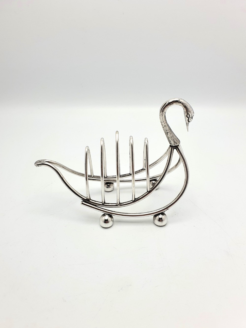 Elegant Silver-Plated Novelty Swan Toast Rack – circa 1920