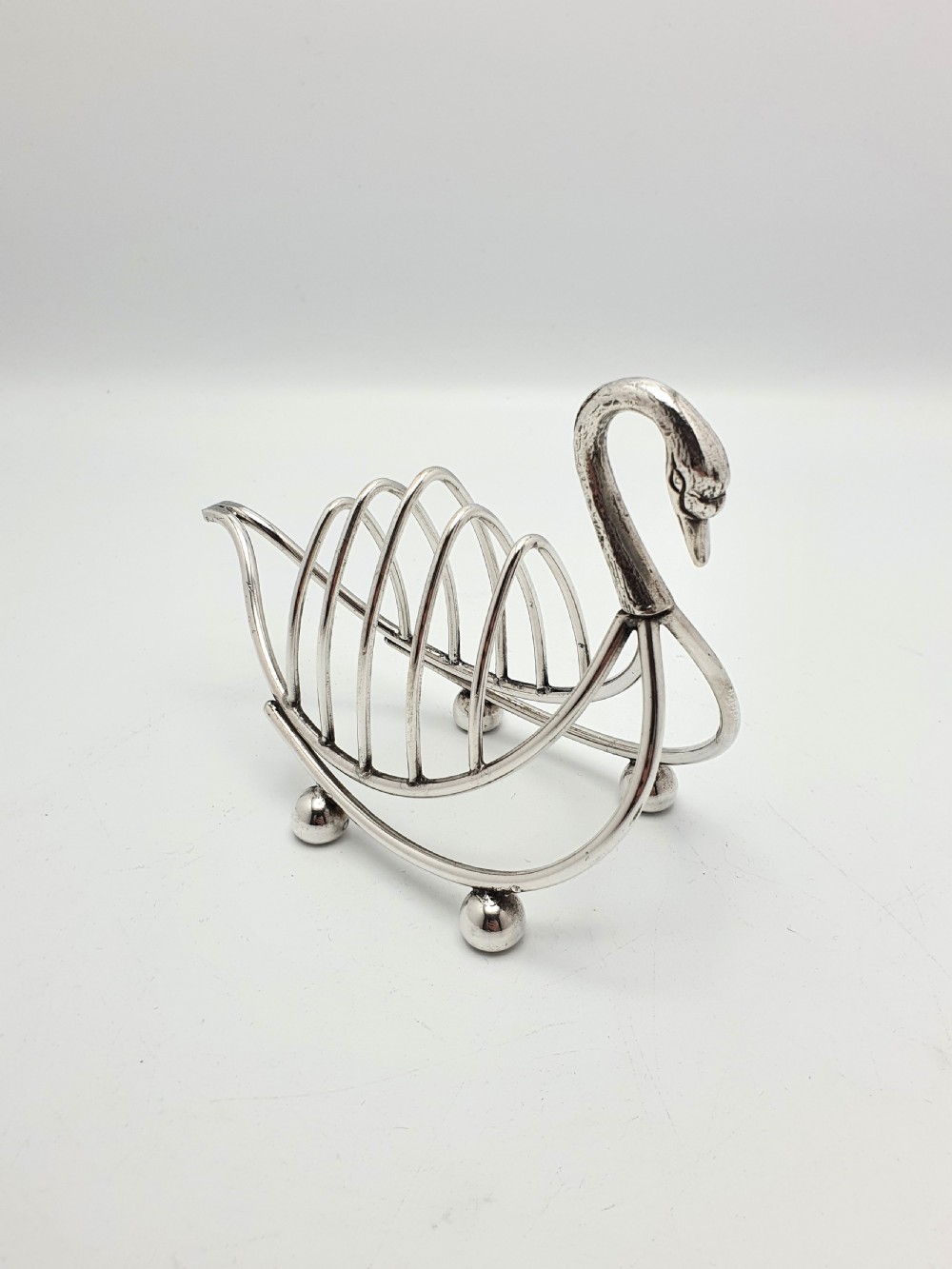 Elegant Silver-Plated Novelty Swan Toast Rack – circa 1920 View II