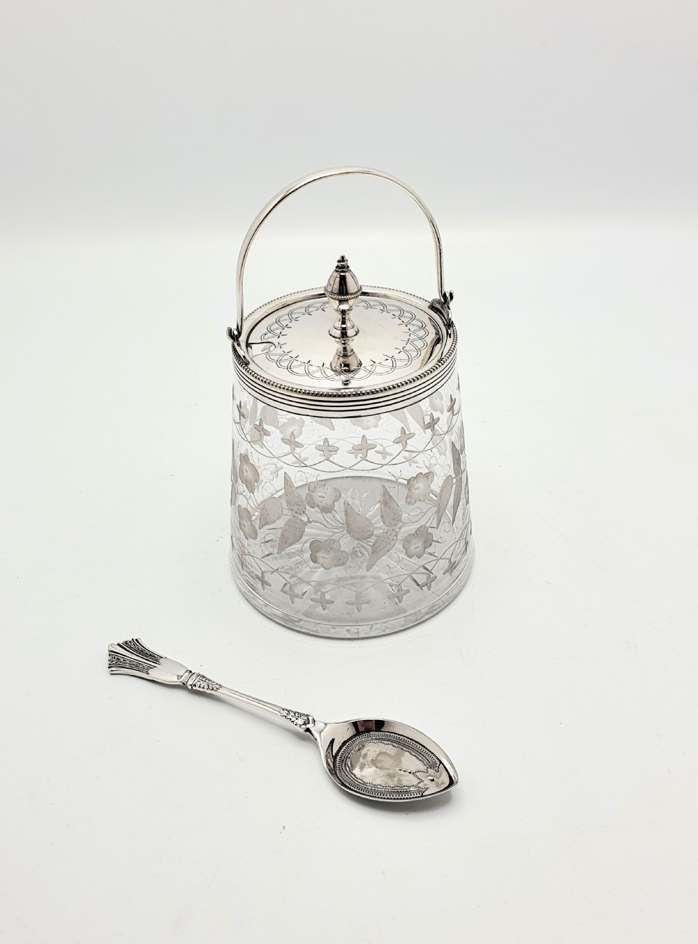 Lovely Antique Victorian Preserve/Jam Pot – circa 1890 View II
