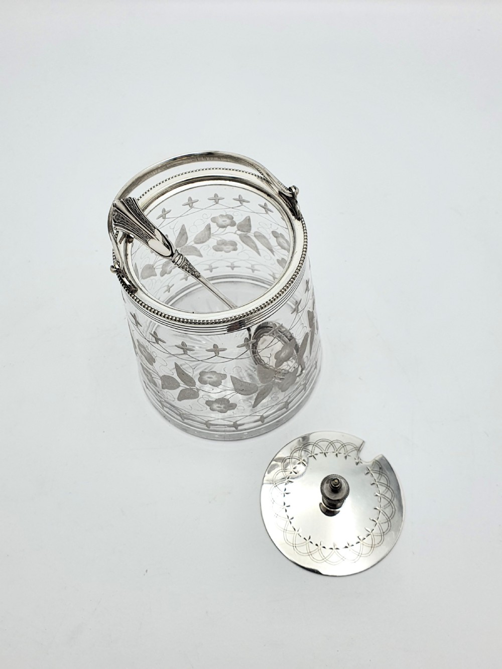 Lovely Antique Victorian Preserve/Jam Pot – circa 1890 View IV