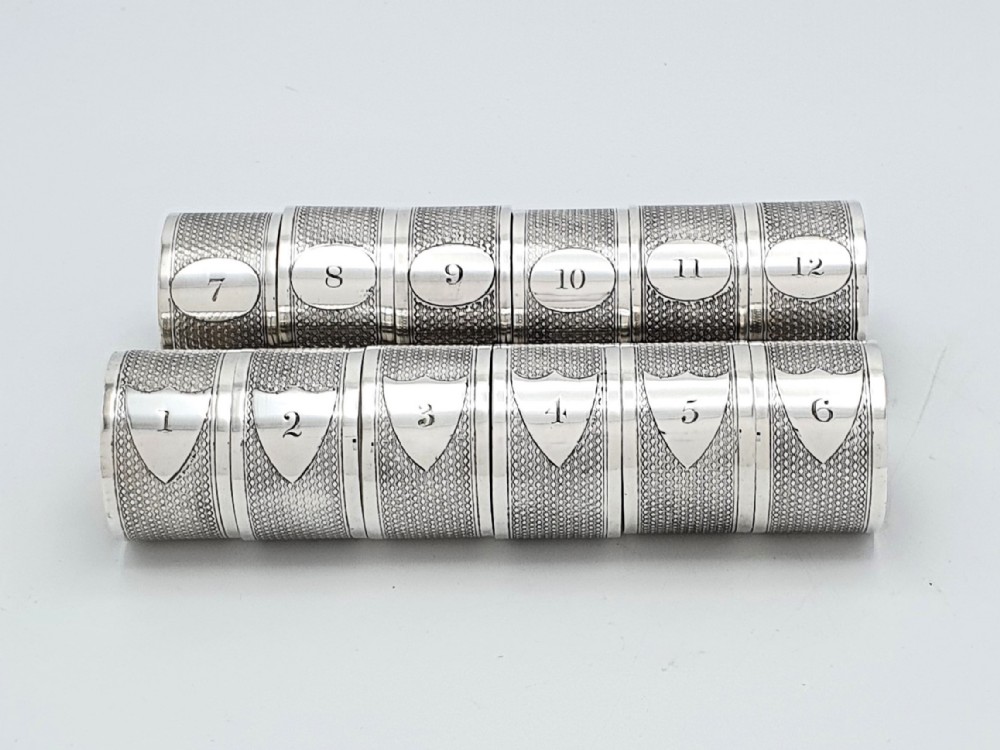 Fabulous Set of 12 Edwardian Napkin Rings - circa 1905