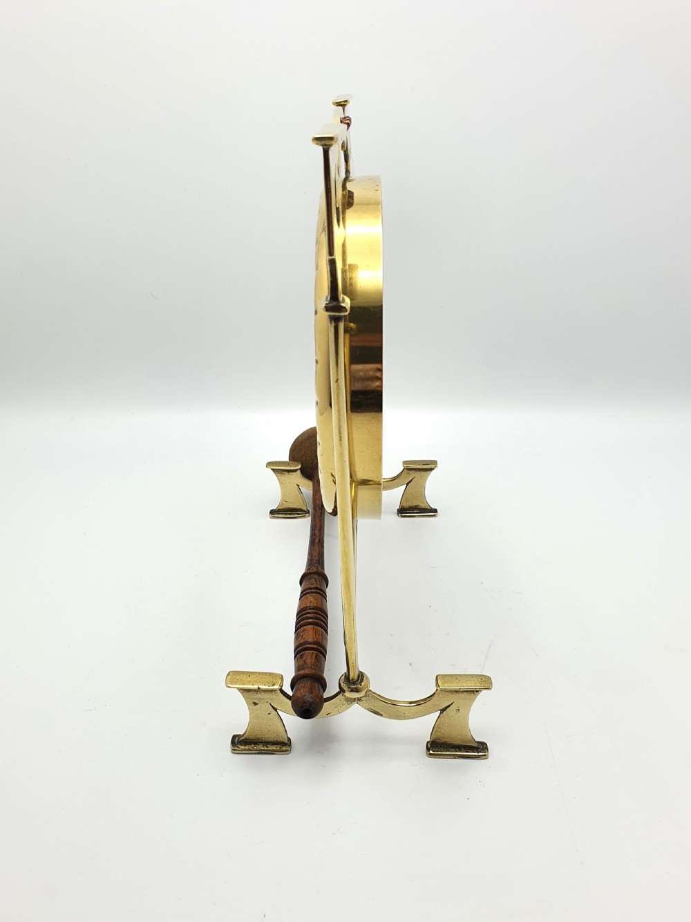 Lovely Edwardian Brass Dinner Gong - circa 1905 View VI