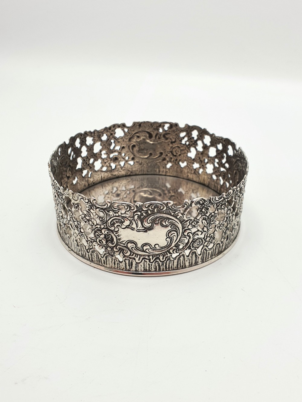 Fabulous Continental Silver Wine Coaster – circa 1900