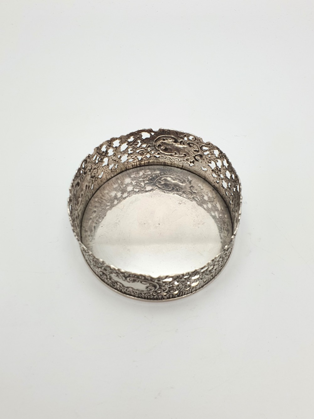 Fabulous Continental Silver Wine Coaster – circa 1900 View III