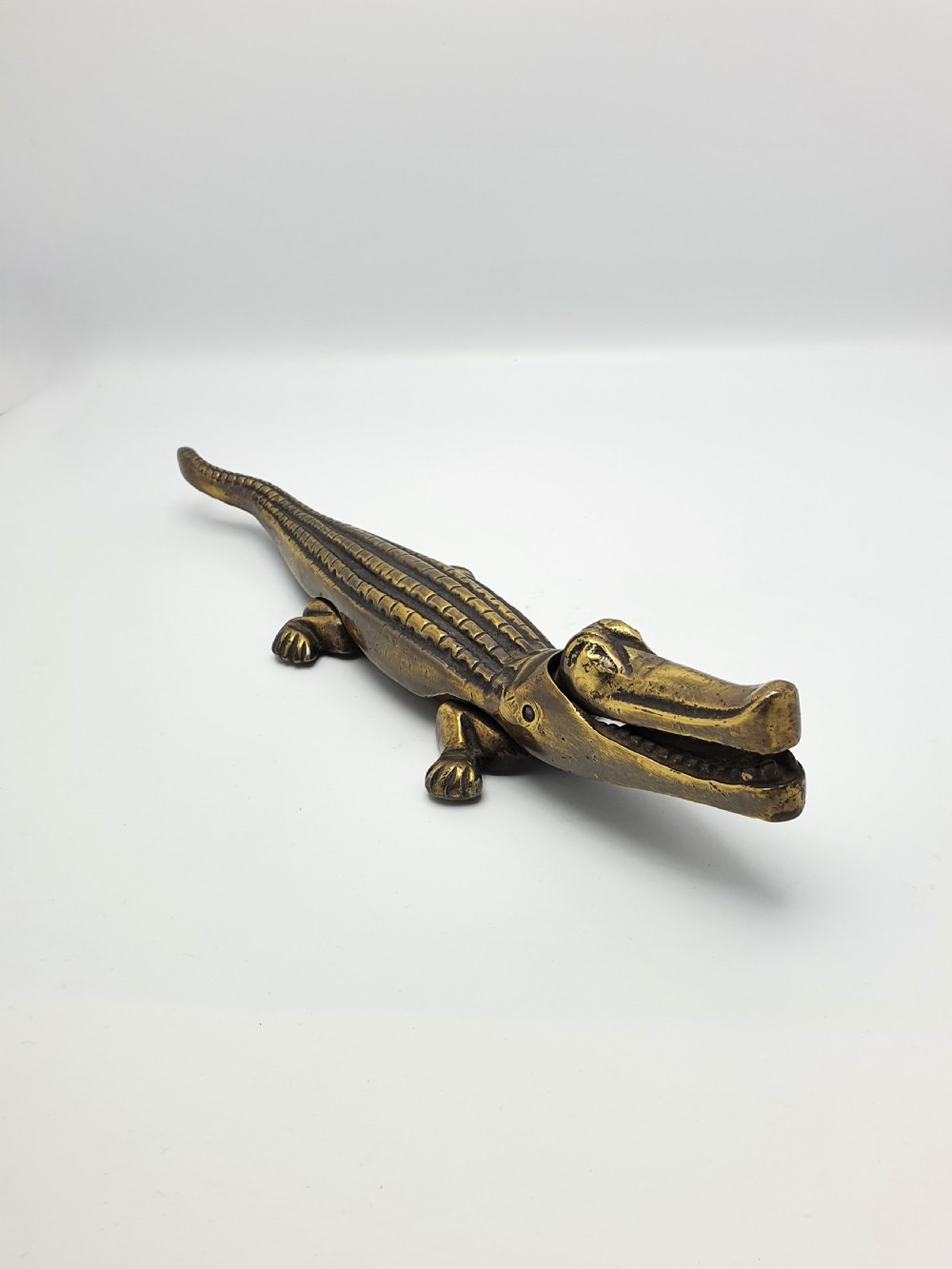 Nice Large Metal Crocodile Nutcracker – circa 1920 View IV