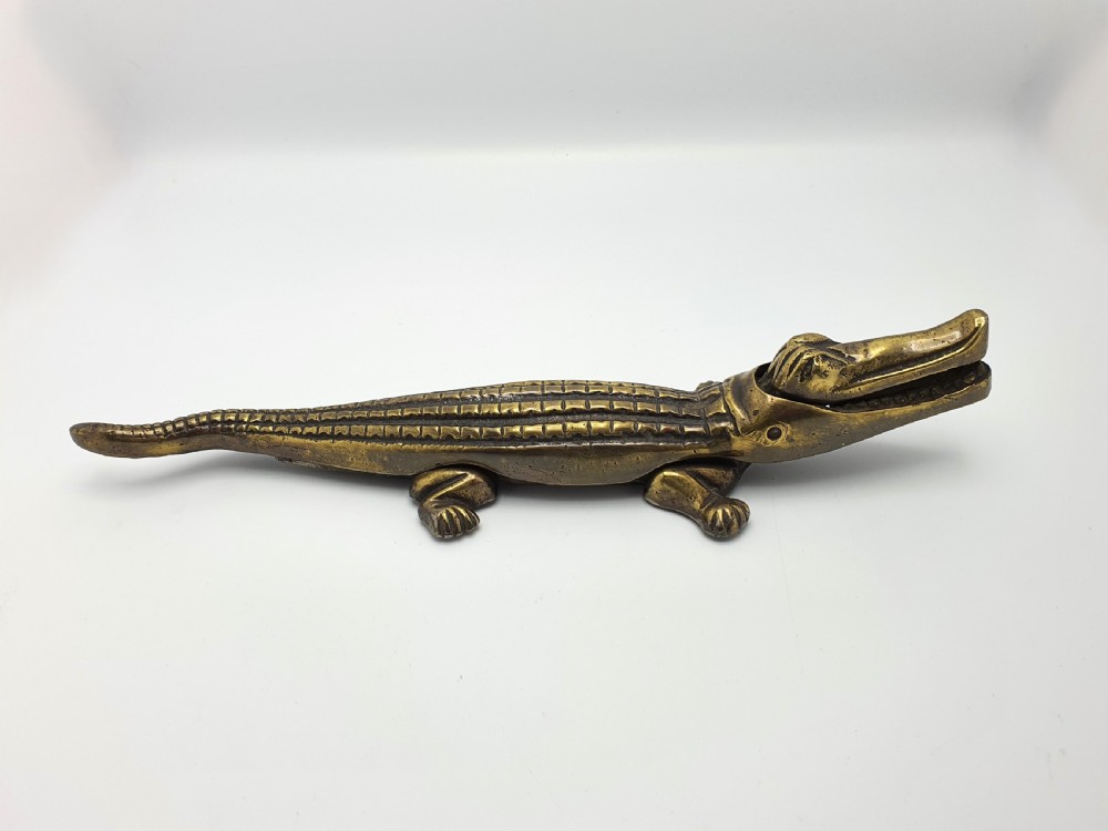 Nice Large Metal Crocodile Nutcracker – circa 1920 View V