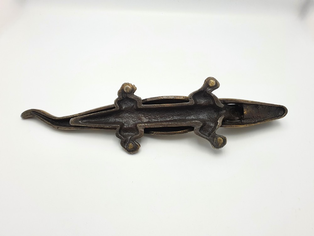 Nice Large Metal Crocodile Nutcracker – circa 1920 View VI