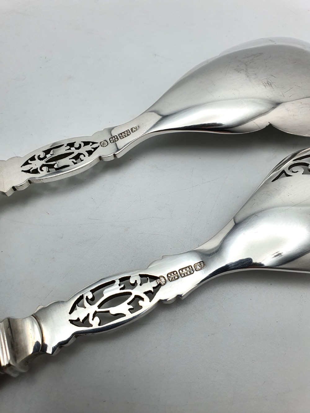 Fabulous Pair of Oak Handled Salad Servers – circa 1880 View VI