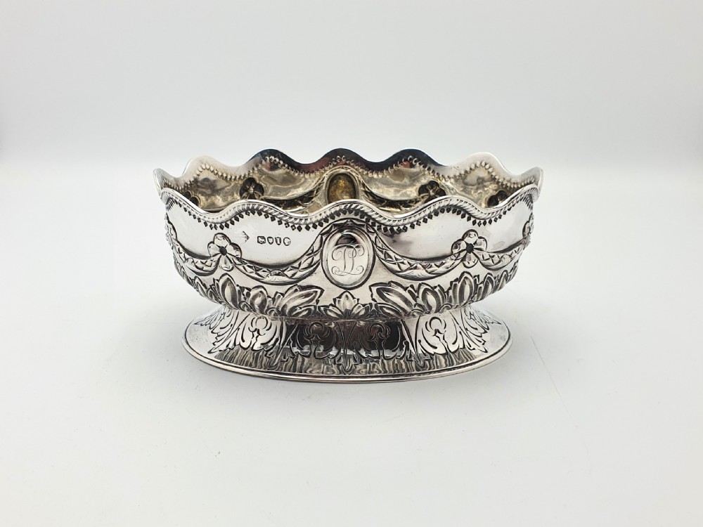 Nice Victorian Oval Silver Bowl - 1884