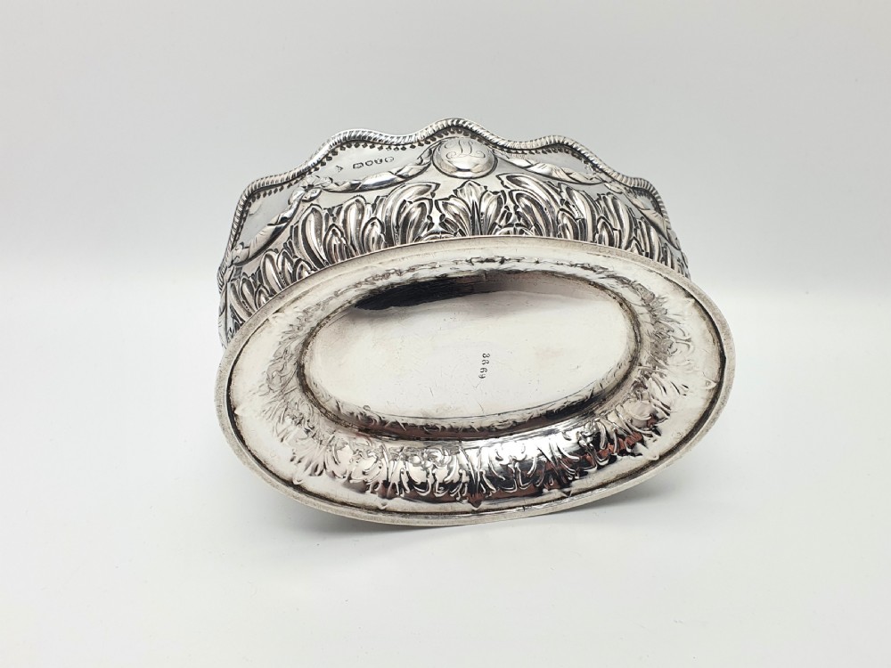 Nice Victorian Oval Silver Bowl - 1884 View VII