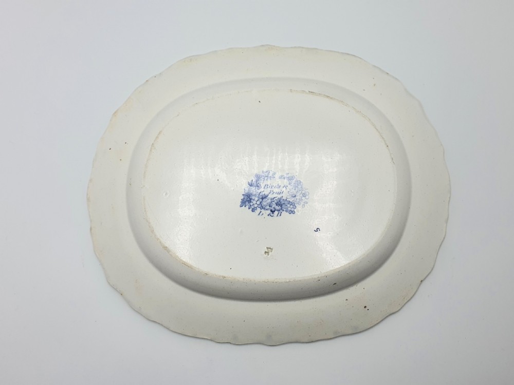Good Victorian Blue and White China Platter – circa 1860 View III