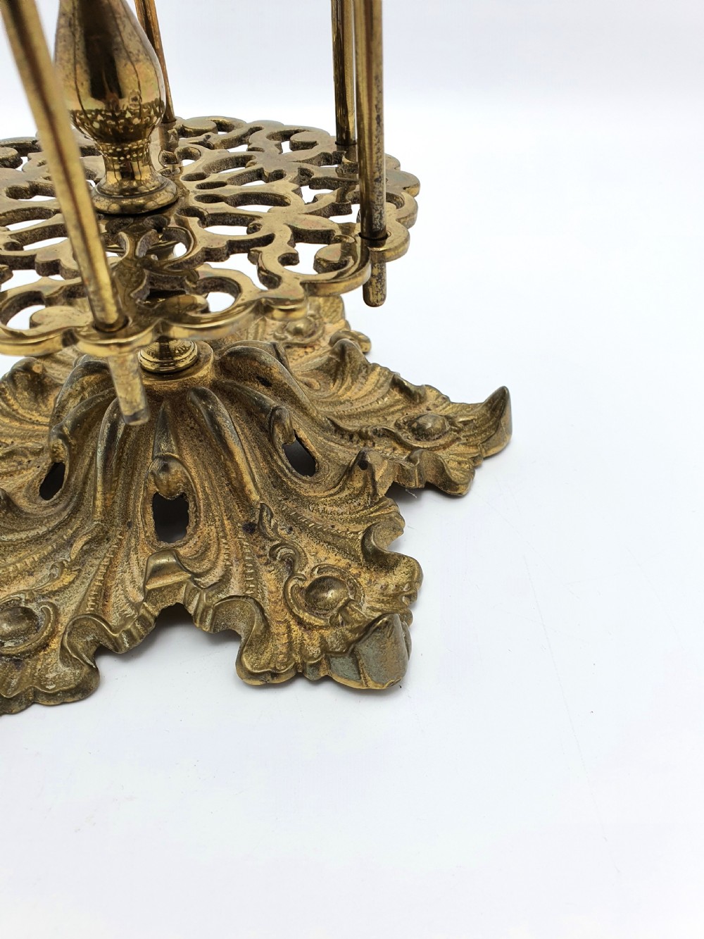 Lovely Victorian Brass Cotton Reel Holder - circa 1880 View III