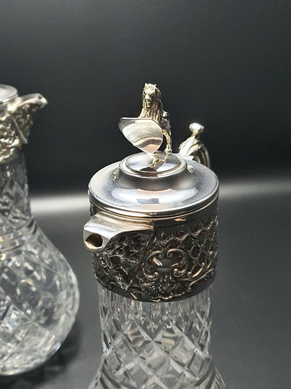 Magnificent Pair of Cut-Glass Claret Jugs – circa 1930 View II