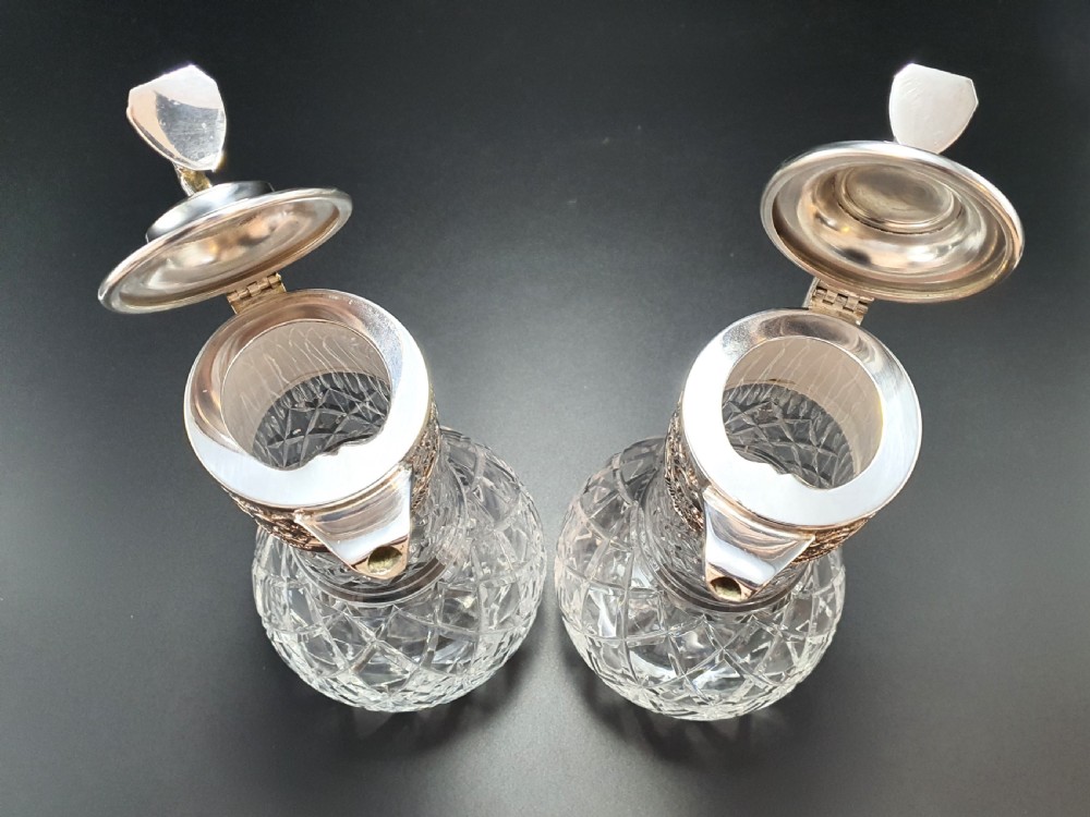 Magnificent Pair of Cut-Glass Claret Jugs – circa 1930 View V