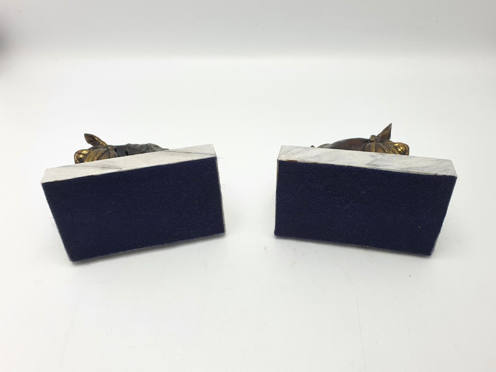 Lovely Pair of French Art Deco Horse Bookends - circa 1930 View V