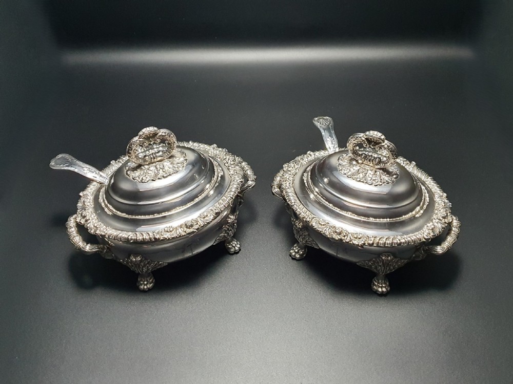 Fabulous Pair of Victorian Sauce Tureens – circa 1840 View II
