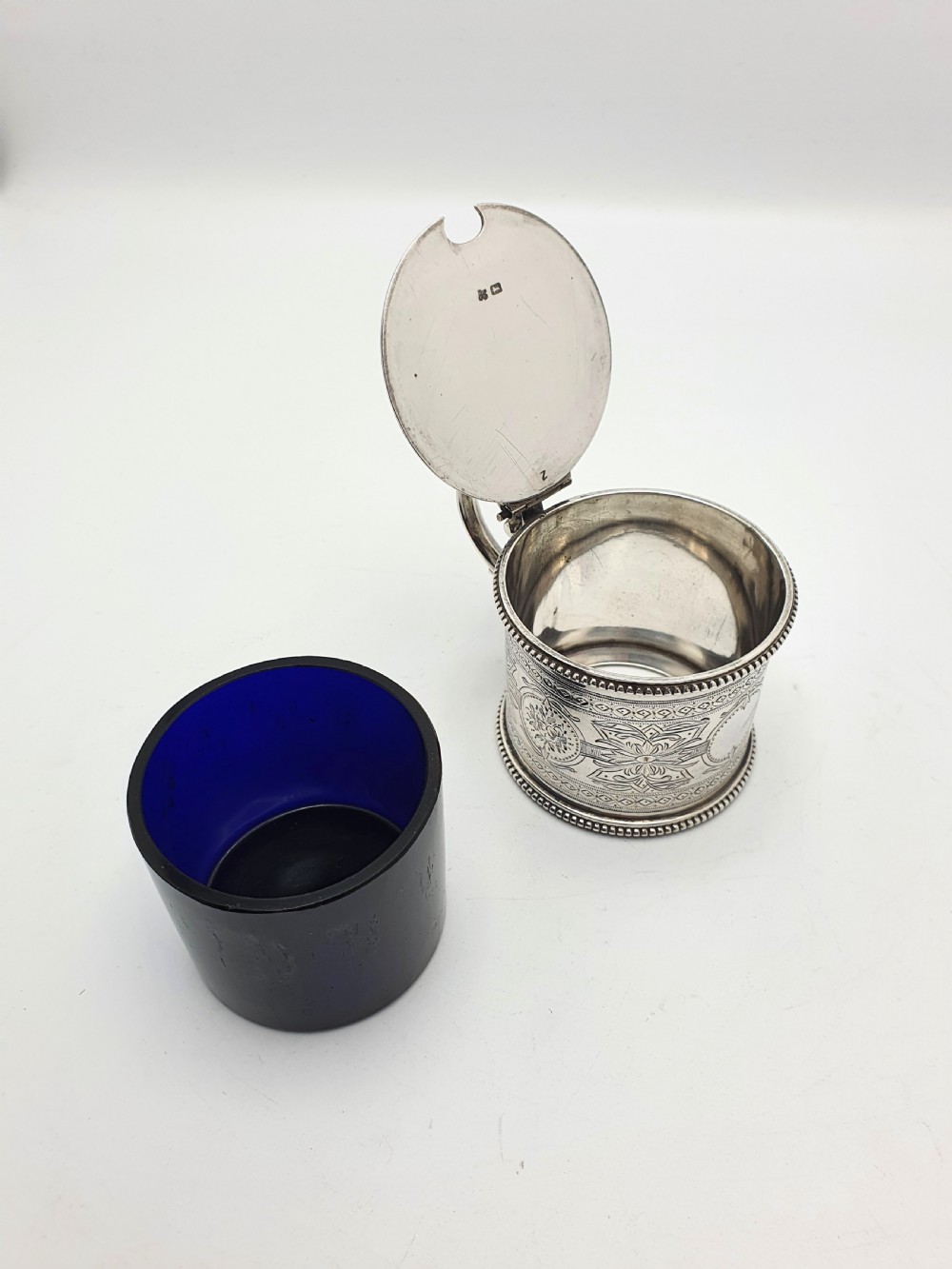 Beautiful Victorian Silver Mustard Pot – Sheffield, 1875 View II