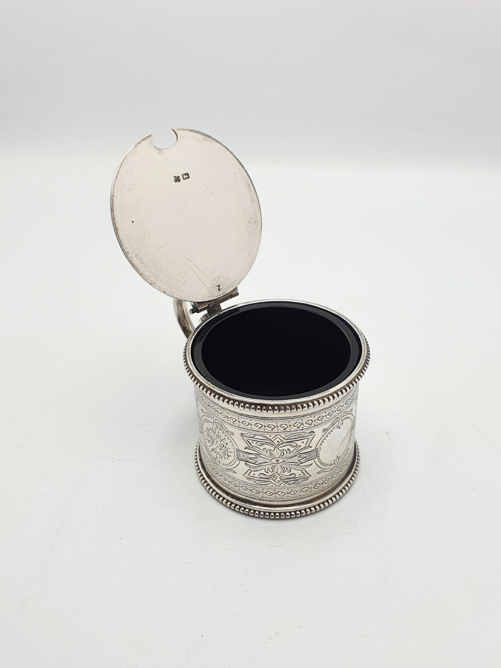 Beautiful Victorian Silver Mustard Pot – Sheffield, 1875 View V