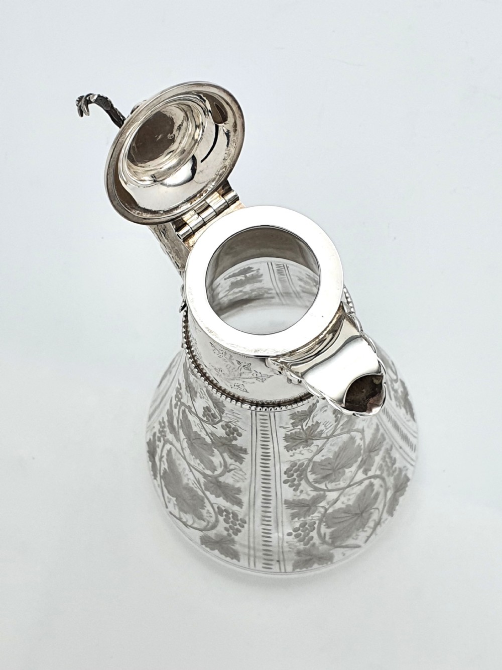 Splendid Victorian Cut Glass and Silver-Plated Claret Jug – circa 1880 View IV