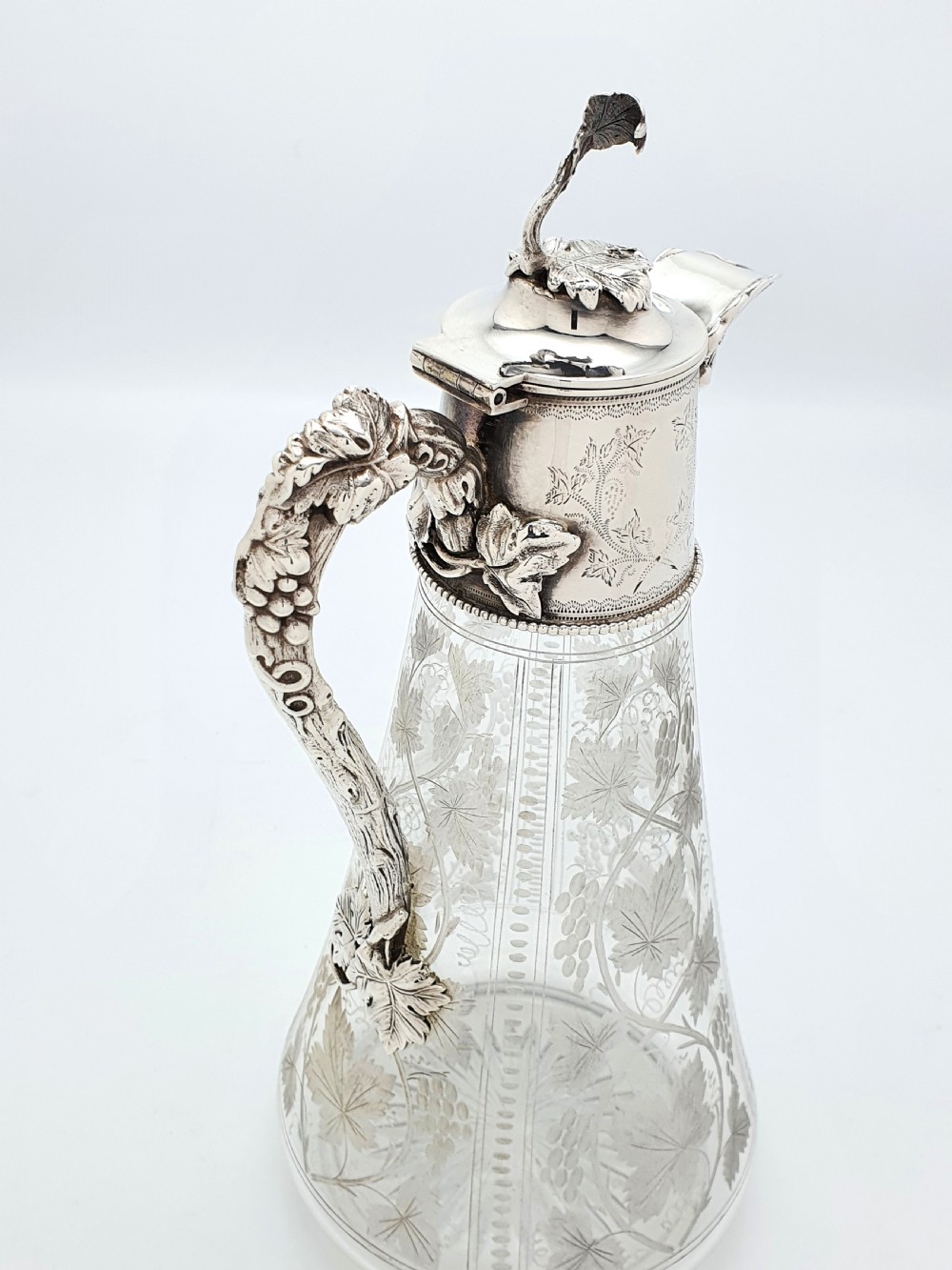 Splendid Victorian Cut Glass and Silver-Plated Claret Jug – circa 1880 View VI