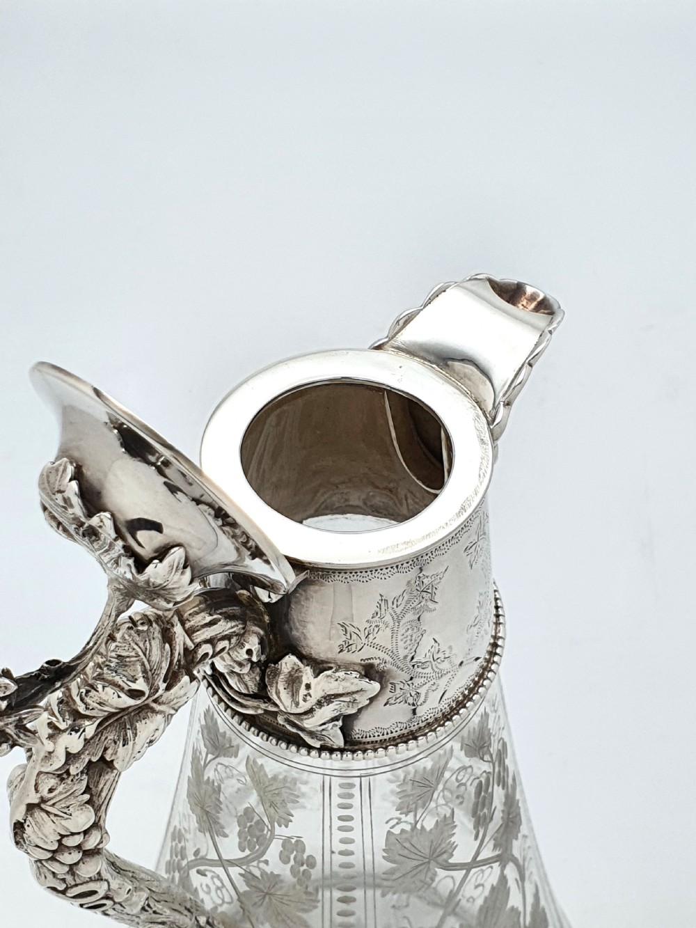 Splendid Victorian Cut Glass and Silver-Plated Claret Jug – circa 1880 View VII