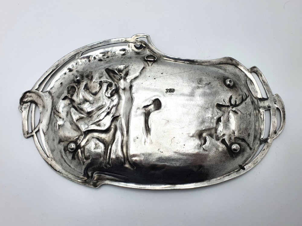 Beautiful Oval Art Nouveau WMF Pewter Plaque – circa 1900 View V