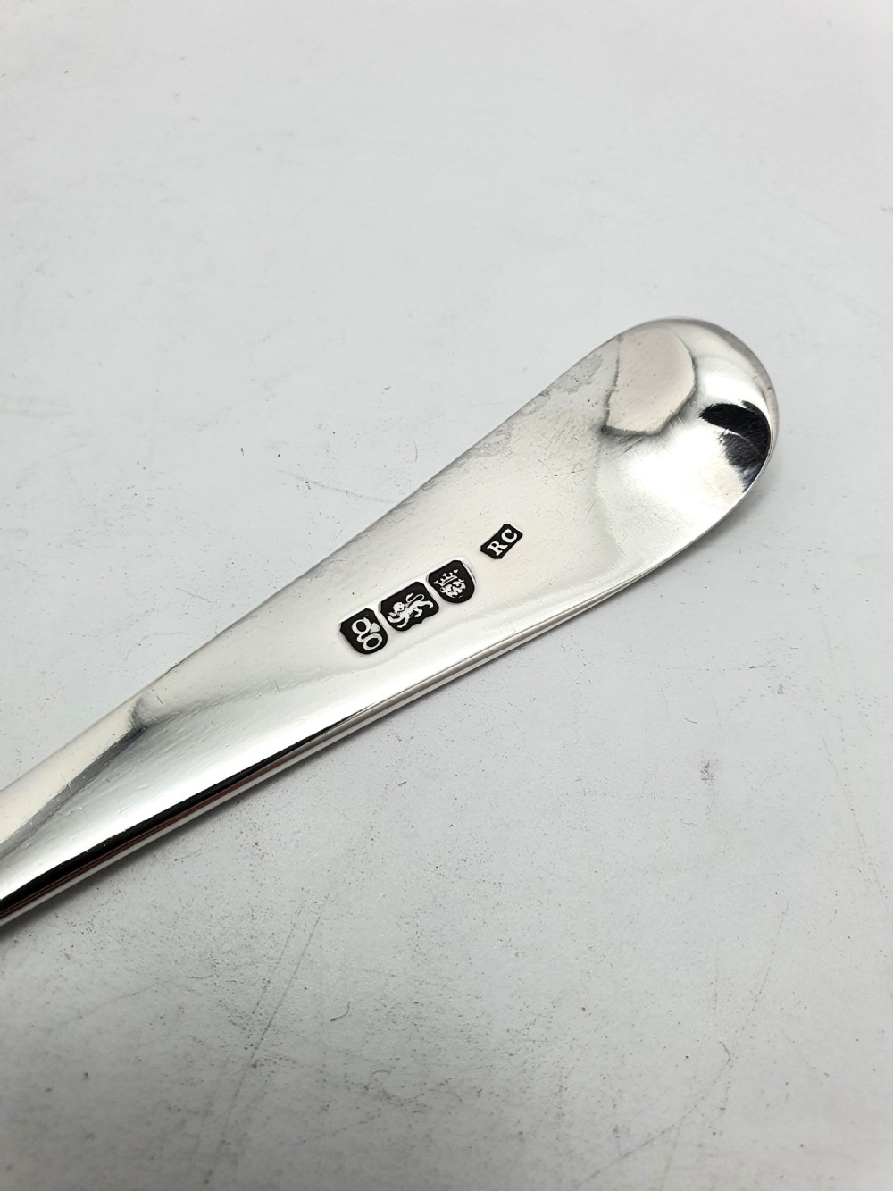 Nice Georgian Silver Soup Ladle – London, 1782 View IV