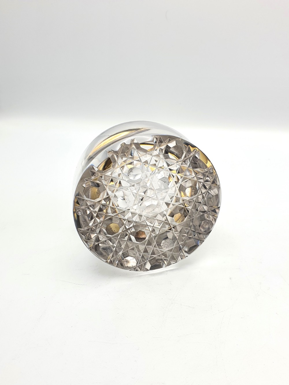 Nice Large Victorian Cut Glass Ink Pot – circa 1880 View V
